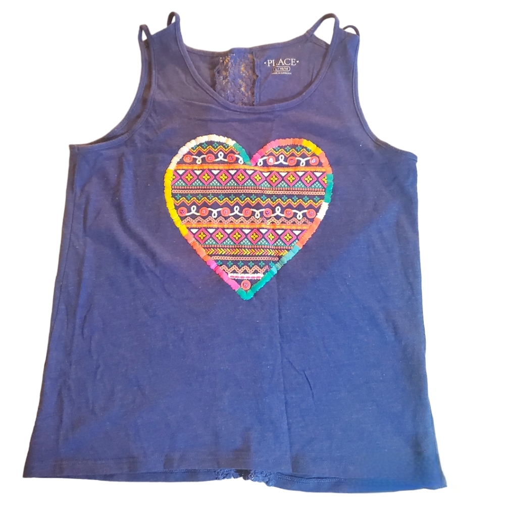 The Children's Place, Tank Top, Girls, Size 10-12, Blue